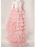 Pink Ruffled Flower Girl Dress Birthday Dress